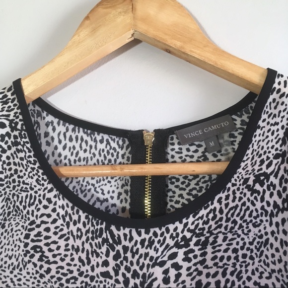 Vince Camuto Ombré Animal / Leopard Print Blouse - Picture 3 of 8